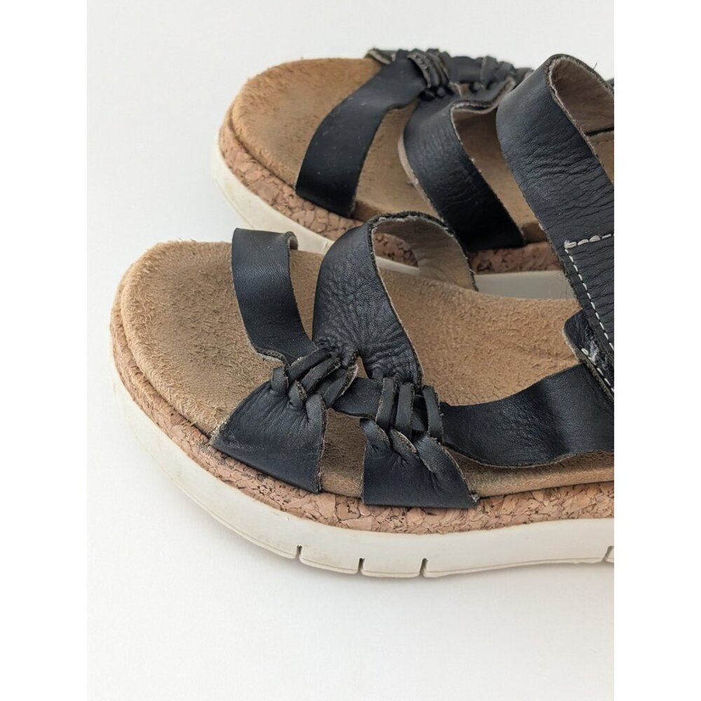 Pikolinos Women's Palma W4N Black Leather Wedge Sandals Size 7 - 7.5 - Picture 6 of 11